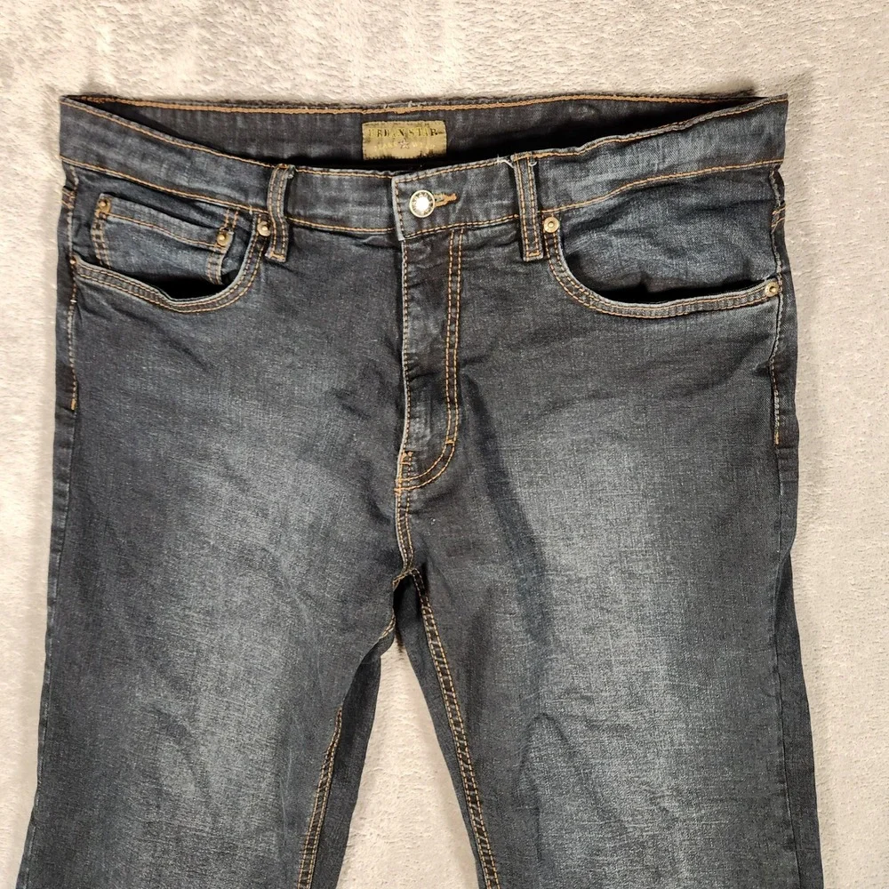 Urban Star Jeans Mens 36x32‎ Dark Wash Excellent Straight Leg Stretch Denim